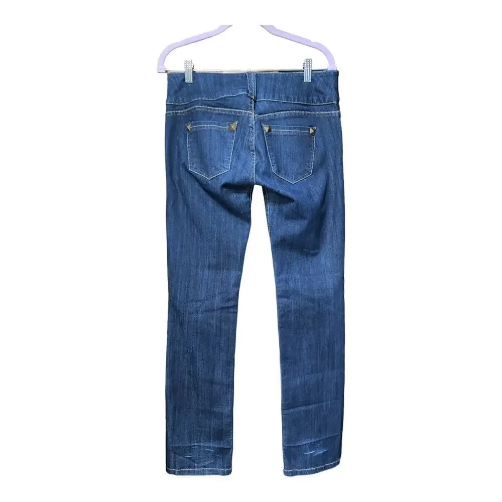 Studio F Jeans Premium Denim Womens Sz 12 Tall Studded Design Made‎ in Columbia